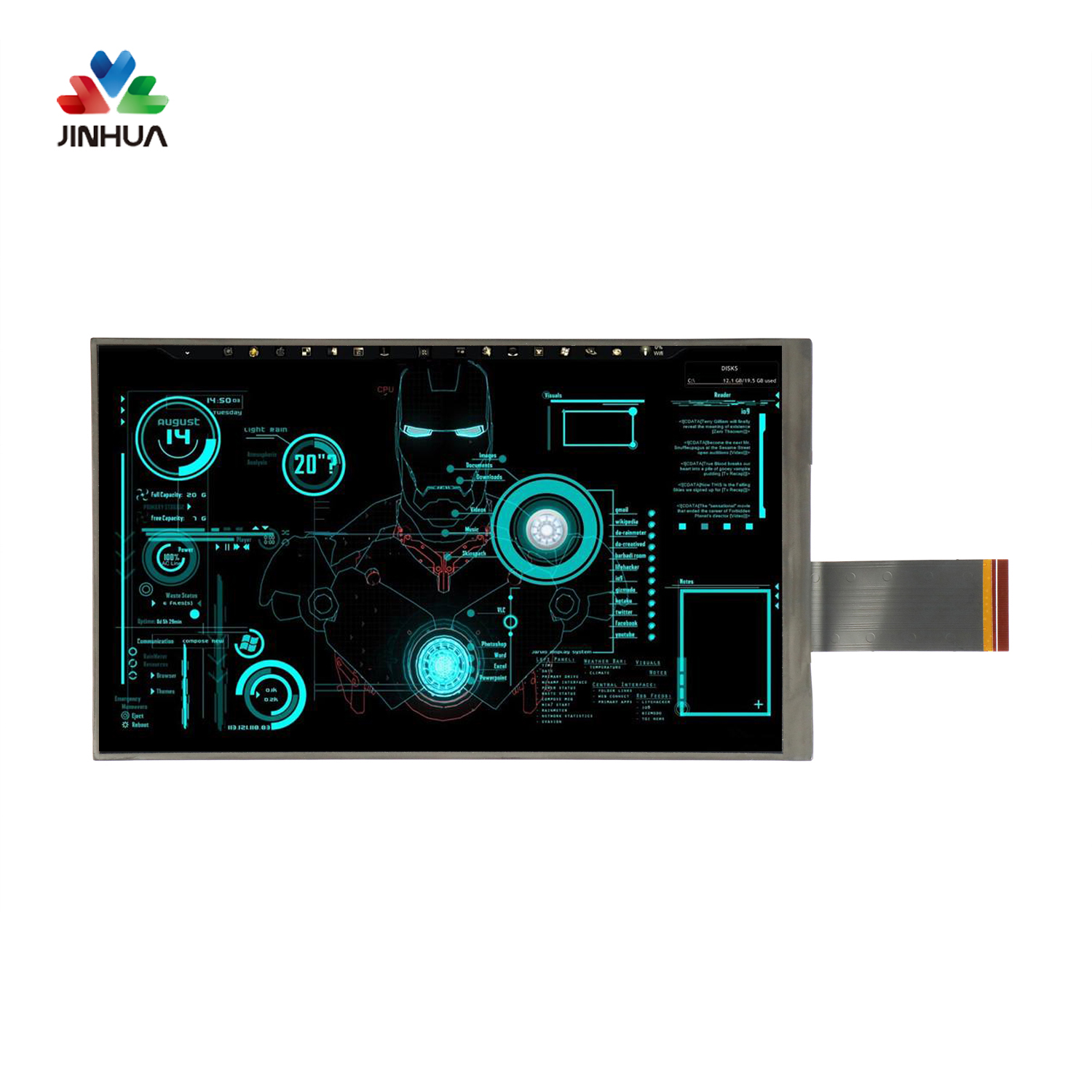 6.95 Inch 1024x600 Resolution IPS TFT Screen With CTP Factory Price