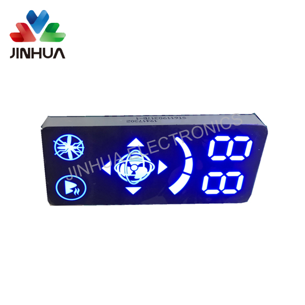 Customized LED Display Module Ice Blue Color 7 Segment ODM